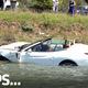 Illustration for article titled Brand New Ferrari Crashes Into Bay On Test Drive